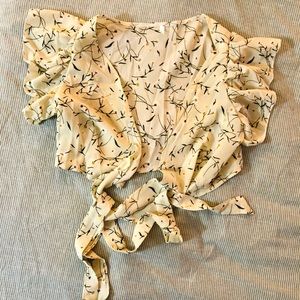 Ruffled daisy halter top